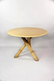 Italian Tri-leg Bamboo Center Table by Alberto Smania