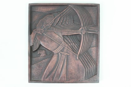 Art Deco Ivan Mestrovic Relief Sculpture "Domagoj's Archers"