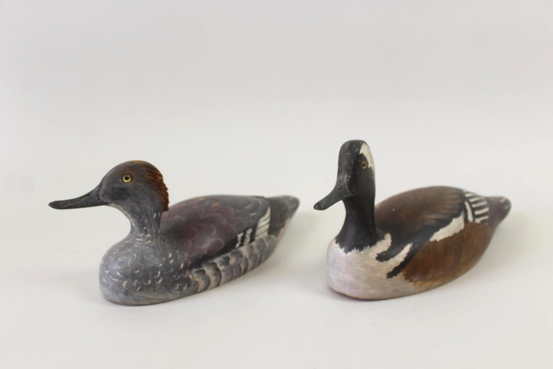 Pair of Wooden Mergansers Duck Decoys, Robert Baker (1 of 13)