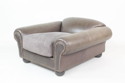Contemporary Low Rise Leather Club Chair