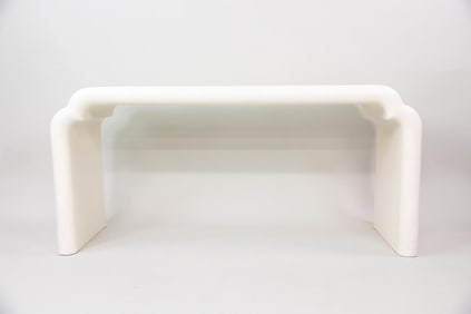 Postmodern White Cloud Waterfall Console Table