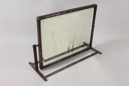 Metal Vanity or Shoe Store Mirror with Japanned Finish