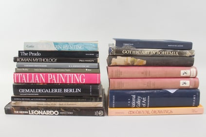 Collection of 17 Art & Antiquities Books; Italy, Europe & Scrapbook
