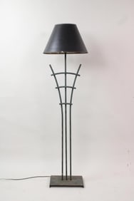 Postmodern Verdigris Fan Shaped Floor Lamp