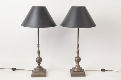 Pair of Metal Buffet or Table Lamps