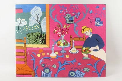 Large Needlepoint Picture after Matisse's "The Red Room"
