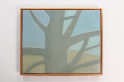 Clark Murray Expressionist Painting, Leafless Tree, Dark