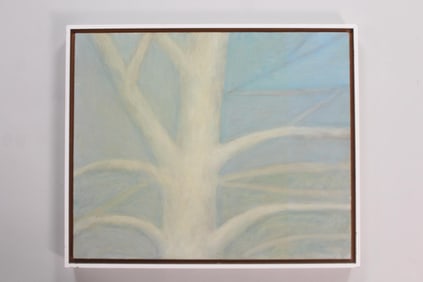 Clark Murray Expressionist Painting, Leafless Tree, Light