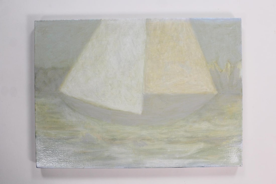 Clark Murray Expressionist Painting, Sailboat in Muted Colors (1 of 6)