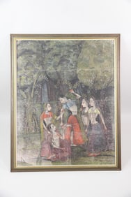Large Indian Pichhwai Painting on Fabric