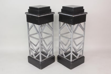 Pair of Art Deco Skyscraper Display Pedestals