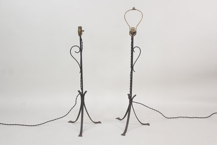Pair of Wrought Iron Lamps