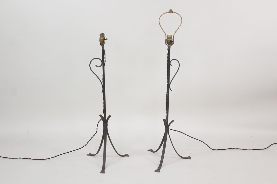Pair of Wrought Iron Lamps (1 of 7)