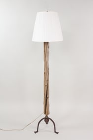 Driftwood & Wrought Iron Floor Lamp