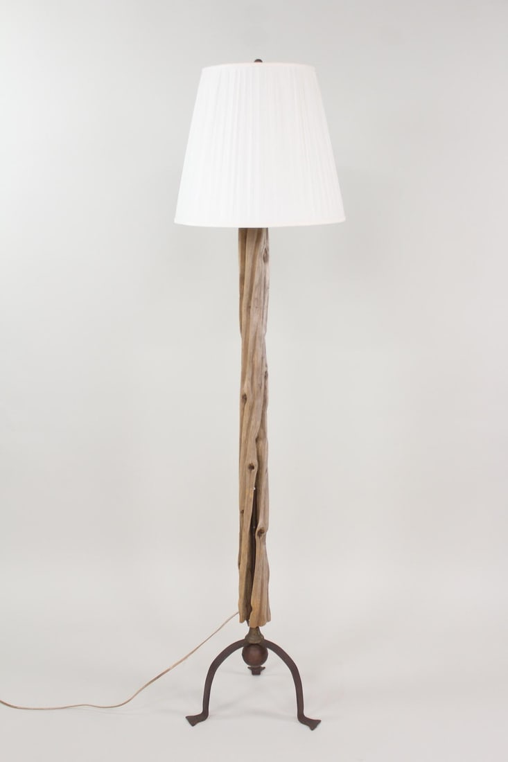 Driftwood & Wrought Iron Floor Lamp (1 of 7)