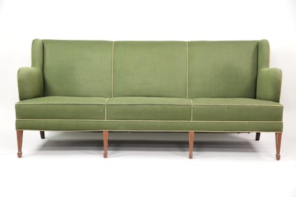 Green 3-Seater Sofa, Style of Fritz Henningsen