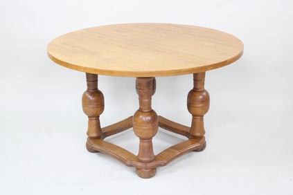 French Provincial Style Wooden Coffee Table, Knobby Legs