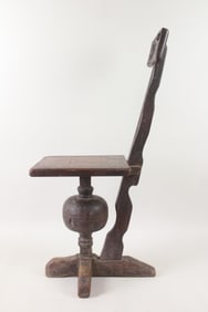 Primitive Carved Wooden Folk Art Chair