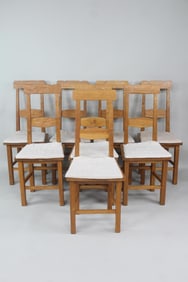 Set of 8 Contemporary High Back Chinese Dining Chairs by Warisan