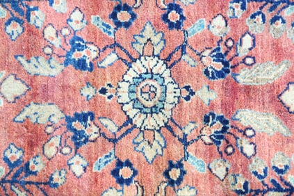Small Pink Persian Floral Rug