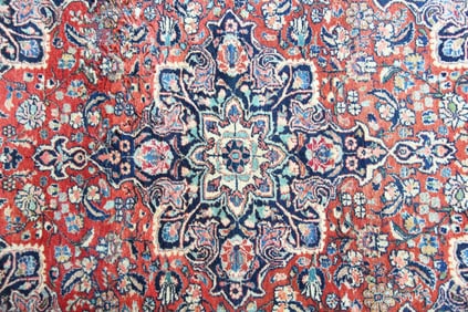 Persian Scatter Rug, Brick Red