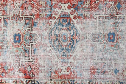 Worn Tribal Persian Scatter Rug