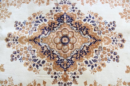 Blue & Gold Persian Style Room Sized Rug, 8x11