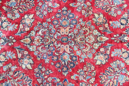 Large Persian Kashan Area Rug, 10x14