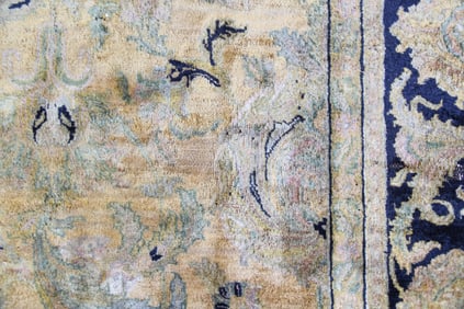 Large Gold Wool Area Rug, 9x12
