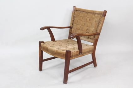 Scandinavian Woven Cord Armchair