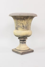 Cast Concrete Garden Urn Pedestal Planter