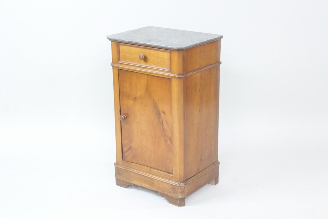 Marble Top Bed Side Table Cabinet (1 of 11)