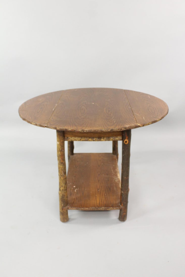 Old Hickory Drop Leaf Oak Table, Adirondack Twig (1 of 12)