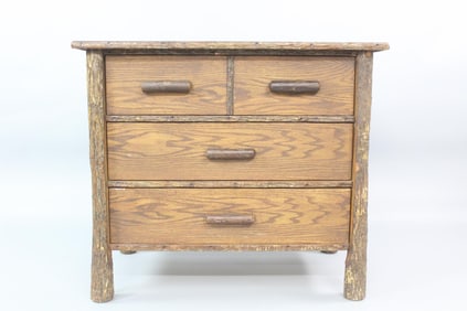 Old Hickory 3 Drawer Oak Dresser, Adirondack Twig