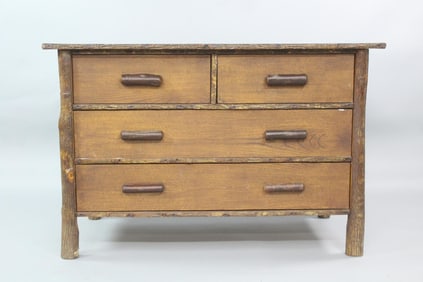 Old Hickory 4 Drawer Oak Dresser, Adirondack Twig