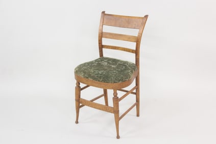 Tiger Maple Hitchcock Slat Back Chair