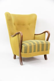Danish Modern Mohair Lounge Chair by Alfred Chrsitensen