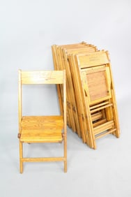 Set of 14 Snyder Wood Folding Chairs, Wedding Party