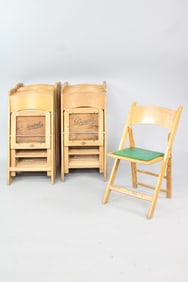 Set of 23 Dowd Wood Folding Chairs, Wedding Party