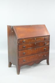 Cherry Hepplewhite Slant Front Desk with Early 19th C Correspondence