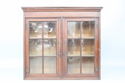Glass Front 2 Door Wooden Display Cabinet