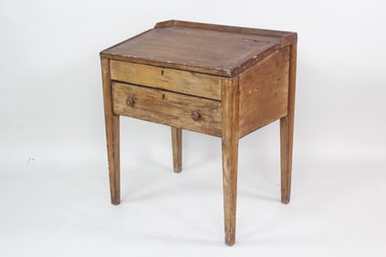 Wooden Lift Top Schoolmaster's Desk