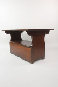 Country Primitive Collapsible Top Wood Hutch Table