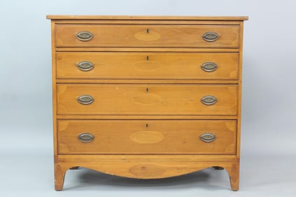Federal 4 Drawer Dresser with Inlay & Eagle Pulls