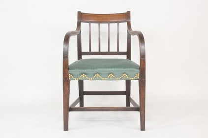 Mahogany English Regency Armchair with Inlay