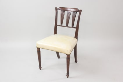 Georgian Style Turned Wood and Studded Chair