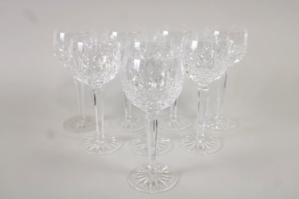 Lot of 8 Waterford Crystal Wine Glasses, Lismore Pattern