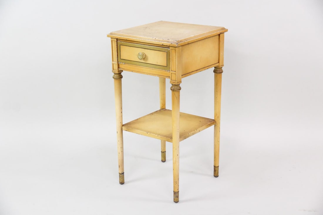 Simmons Metal Nightstand Yellow Paint (1 of 11)