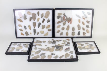 Collection of Native American Indian Artifacts, Arrowheads