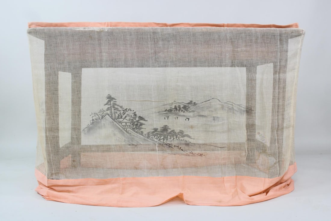 Japanese Mosquito Net Textile with Landscape Painting (1 of 13)